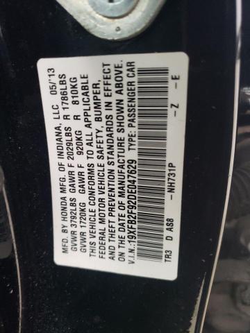 19XFB2F92DE047629 - 2013 HONDA CIVIC EXL 黑色 照片 12
