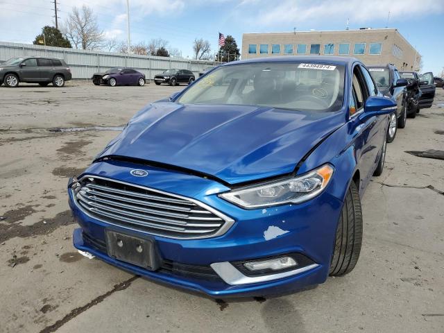 3FA6P0HD4HR238707 - 2017 FORD FUSION SE BLUE photo 5