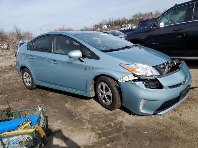 JTDKN3DUXE1861521 - 2014 TOYOTA PRIUS TURQUOISE photo 4