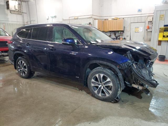 5TDGBRCH3MS067032 - 2021 TOYOTA HIGHLANDER HYBRID XLE BLUE photo 4