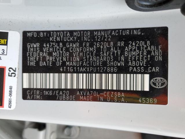 4T1G11AKXPU127886 - 2023 TOYOTA CAMRY SE NIGHT SHADE GRAY photo 13