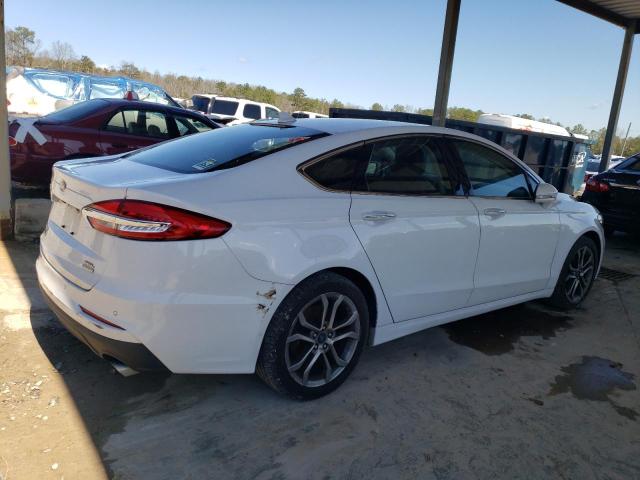 3FA6P0CD8KR237123 - 2019 FORD FUSION SEL WHITE photo 3