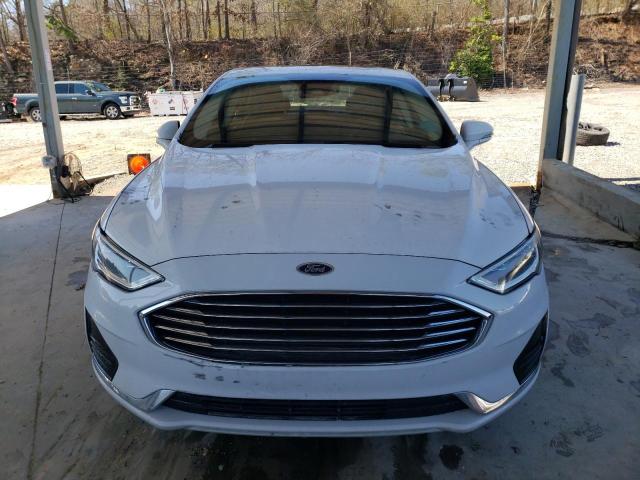 3FA6P0CD8KR237123 - 2019 FORD FUSION SEL WHITE photo 5