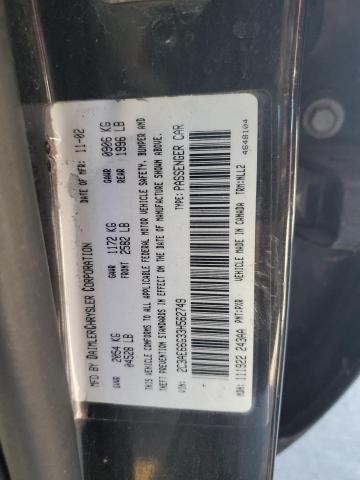 2C3AE66G33H562749 - 2003 CHRYSLER 300M BLACK photo 12