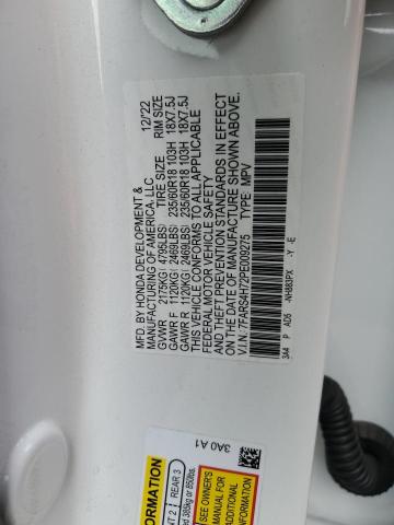 7FARS4H72PE009275 - 2023 HONDA CR-V EXL WHITE photo 12