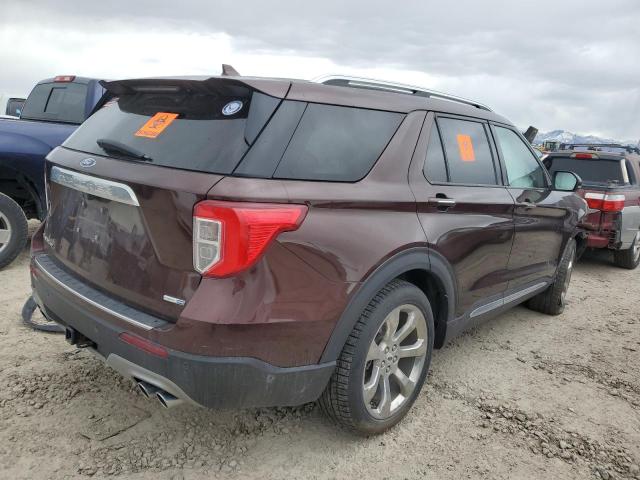 1FM5K8HC2LGB05479 - 2020 FORD EXPLORER PLATINUM BROWN photo 3