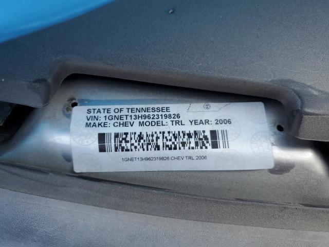 1GNET13H926231982 - 2006 CHEVROLET TRAILBLAZE SILVER photo 10