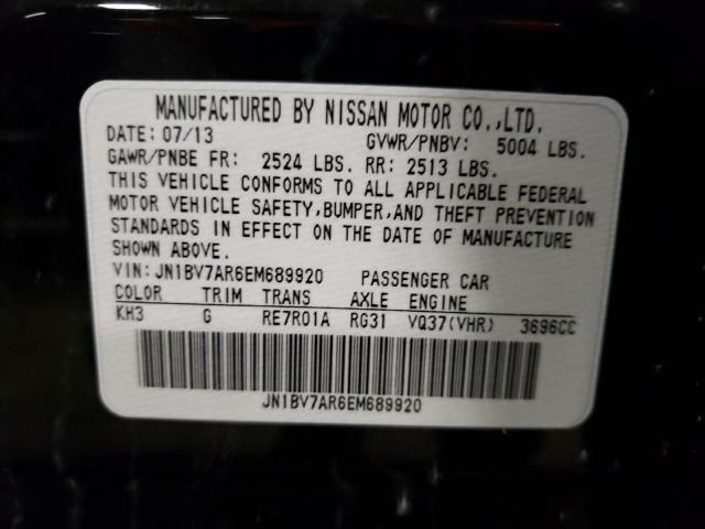 JN1BV7AR6EM689920 - 2014 INFINITI Q50 BASE BLACK photo 12