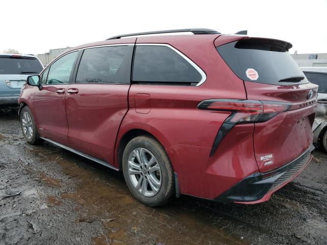 5TDDSKFC7MS005594 - 2021 TOYOTA SIENNA XSE BURGUNDY photo 2