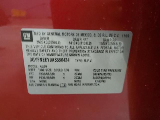 3GYFNEEY0AS556434 - 2010 CADILLAC SRX PERFORMANCE COLLECTION Rouge photo 13