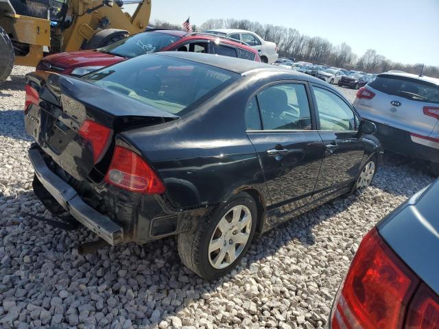 1HGFA16597L040653 - 2007 HONDA CIVIC LX BLACK photo 3