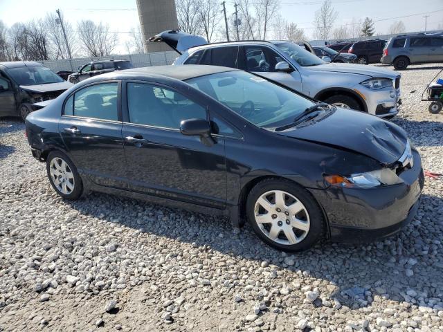 1HGFA16597L040653 - 2007 HONDA CIVIC LX BLACK photo 4