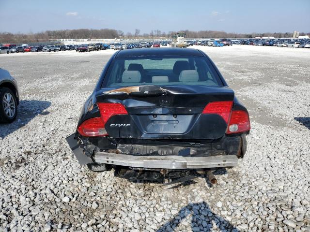 1HGFA16597L040653 - 2007 HONDA CIVIC LX BLACK photo 6