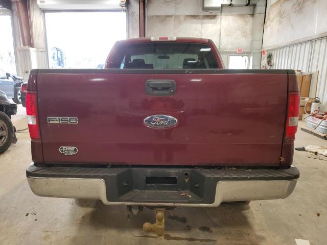 1FTPX14V76FB59982 - 2006 FORD F150 BURGUNDY photo 6