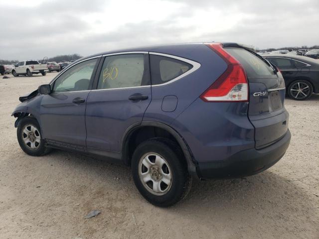 3CZRM3H38EG714368 - 2014 HONDA CR-V LX BLUE photo 2