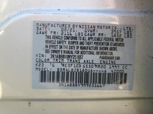 3N1AB8BV9MY251667 - 2021 NISSAN SENTRA S SILVER photo 12