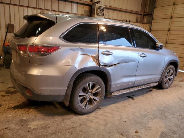 5TDKKRFH3FS106405 - 2015 TOYOTA HIGHLANDER XLE SILVER photo 3