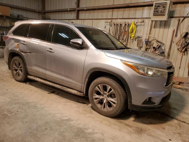 5TDKKRFH3FS106405 - 2015 TOYOTA HIGHLANDER XLE SILVER photo 4
