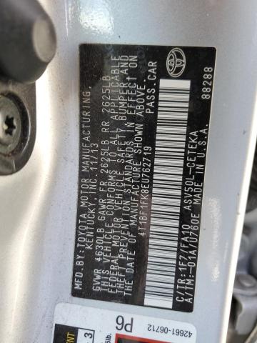 4T1BF1FK8EU762719 - 2014 TOYOTA CAMRY L SILVER photo 13