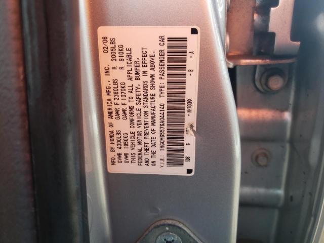 1HGCM65576A044140 - 2006 HONDA ACCORD EX SILVER photo 12