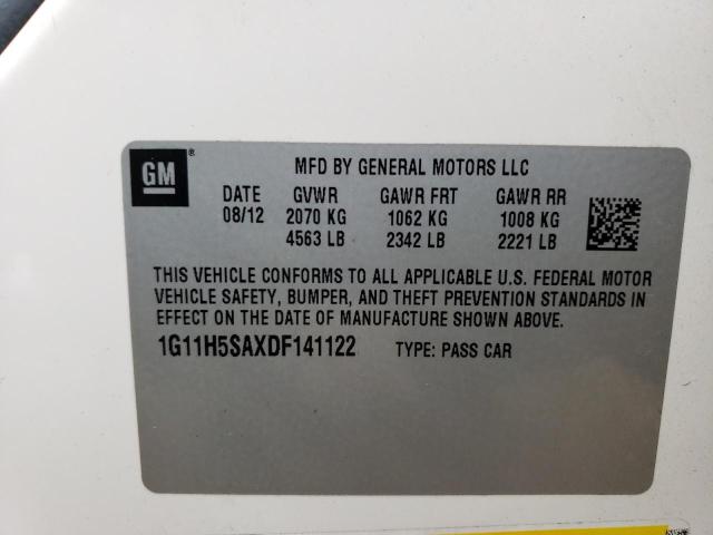 1G11H5SAXDF141122 - 2013 CHEVROLET MALIBU LTZ თეთრი ფოტო 12