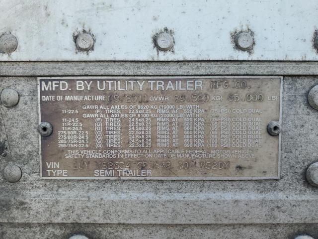 1UYVS2534CP354230 - 2012 UTILITY TRAILER WHITE photo 10
