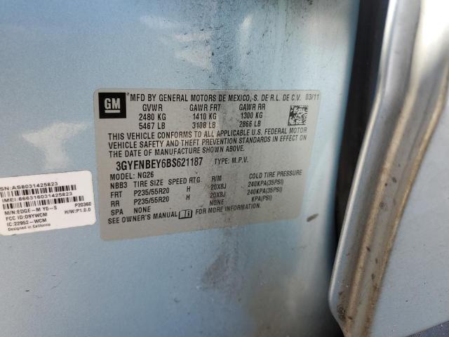 3GYFNBEY6BS621187 - 2011 CADILLAC SRX PERFORMANCE COLLECTION Көк фото 13