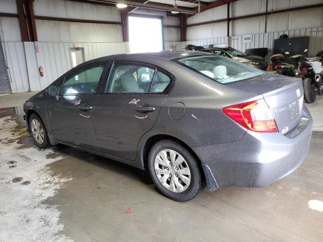 2HGFB2F58CH579856 - 2012 HONDA CIVIC LX GRAY photo 2