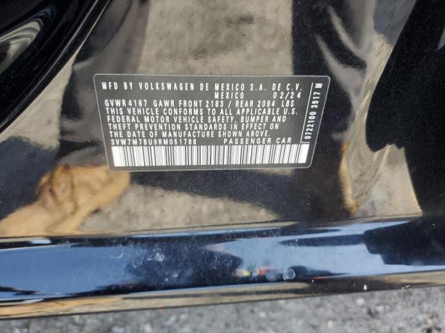 3VW7M7BU9RM051788 - 2024 VOLKSWAGEN JETTA SE Qara foto 12