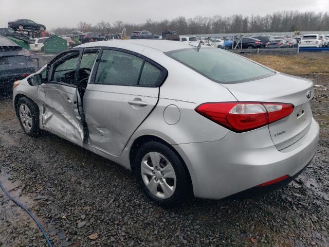 KNAFK4A62E5125569 - 2014 KIA FORTE LX SILVER photo 2