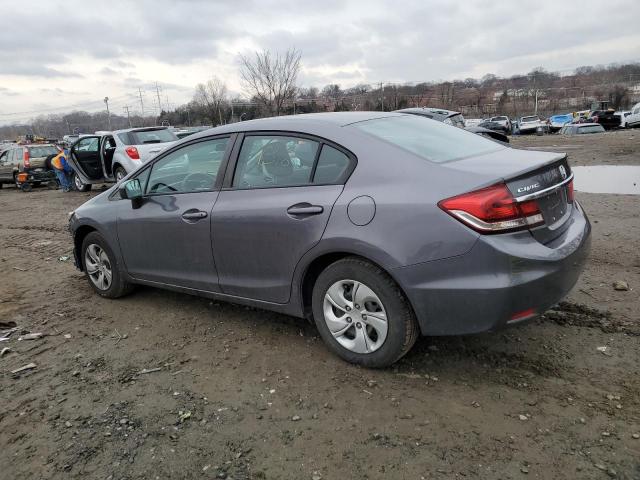 19XFB2F50FE238711 - 2015 HONDA CIVIC LX GRAY photo 2