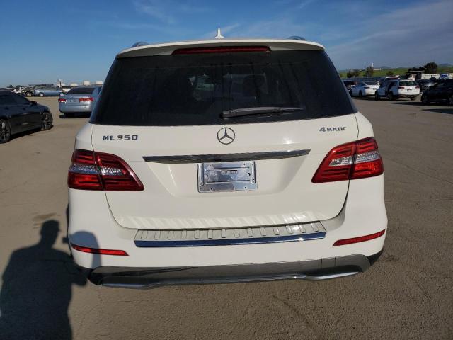 4JGDA5HB9CA052867 - 2012 MERCEDES-BENZ ML 350 4MATIC WHITE photo 6