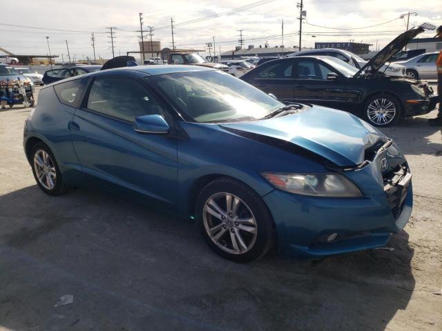 JHMZF1D67BS001548 - 2011 HONDA CR-Z EX TURQUOISE photo 4