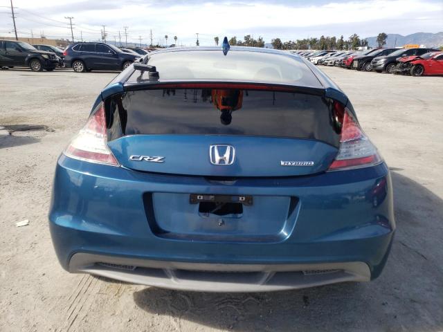 JHMZF1D67BS001548 - 2011 HONDA CR-Z EX TURQUOISE photo 6