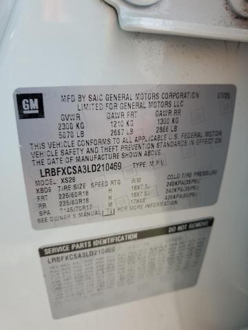 LRBFXCSA3LD210469 - 2020 BUICK ENVISION ESSENCE WHITE photo 12