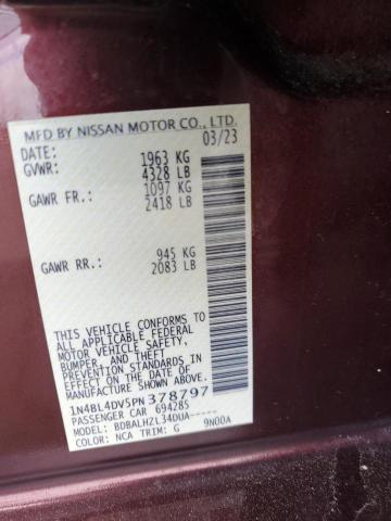 1N4BL4DV5PN378797 - 2023 NISSAN ALTIMA SV BURGUNDY photo 13