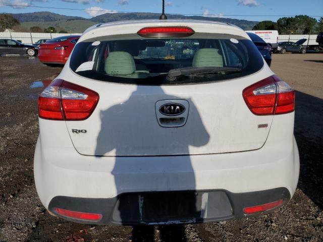 KNADM5A35C6081328 - 2012 KIA RIO LX WHITE photo 6