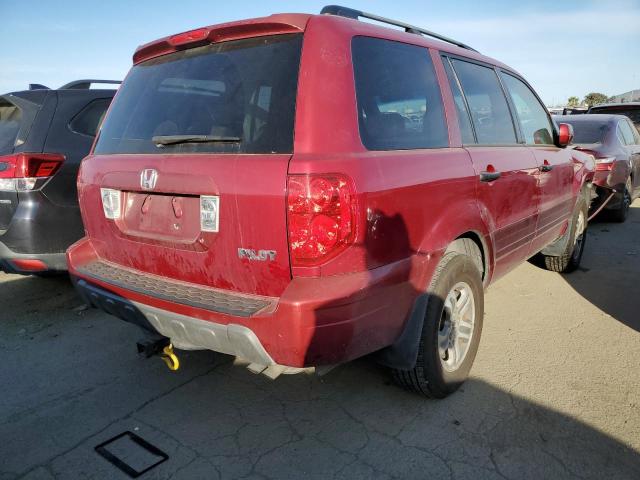 2HKYF18654H604037 - 2004 HONDA PILOT EXL RED photo 3