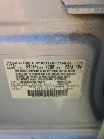 3N1AB6APXBL700579 - 2011 NISSAN SENTRA 2.0 GRAY photo 13