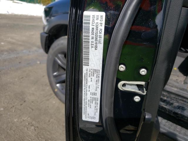 1C6RR7GG5NS191054 - 2022 RAM 1500 CLASS SLT შავი ფოტო 12