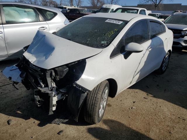 KNADM4A38E6410603 - 2014 KIA RIO LX WHITE photo 1