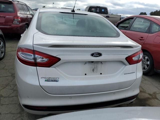 3FA6P0SU4DR273640 - 2013 FORD FUSION TITANIUM PHEV WHITE photo 6