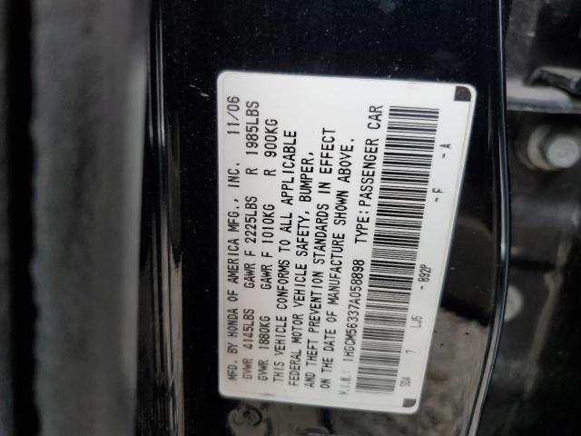 1HGCM56337A058898 - 2007 HONDA ACCORD SE BLACK photo 12