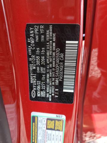 KMHLS4AG0PU465970 - 2023 HYUNDAI ELANTRA SEL RED photo 13