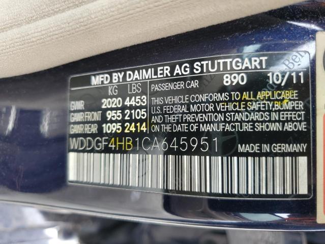 WDDGF4HB1CA645951 - 2012 MERCEDES-BENZ C 250 BLUE photo 12