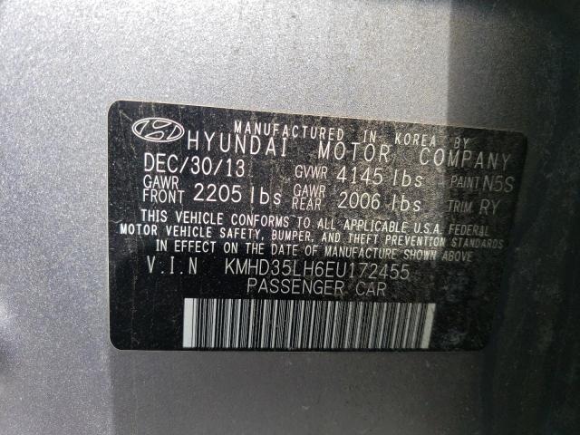 KMHD35LH6EU172455 - 2014 HYUNDAI ELANTRA GT GRAY photo 13