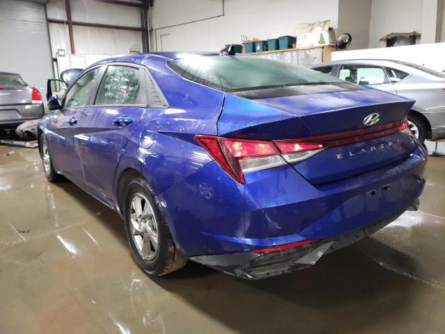 5NPLL4AG1MH037932 - 2021 HYUNDAI ELANTRA SE BLUE photo 2