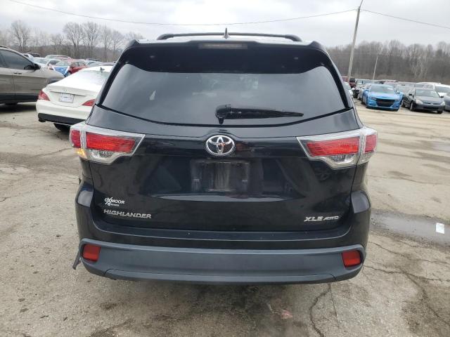 5TDJKRFH9GS237559 - 2016 TOYOTA HIGHLANDER XLE BLACK photo 6