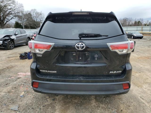 5TDJKRFH3GS332926 - 2016 TOYOTA HIGHLANDER XLE BLACK photo 6