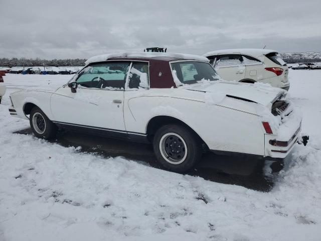 1Z37U8B494725 - 1978 CHEVROLET MONTECARLO WHITE photo 2